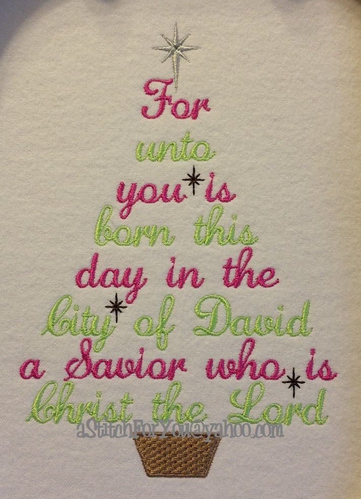 Luke 2-11 For Unto You Is Born This Day-Christ By Astitchforyou