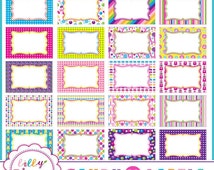 40% off Candy Labels, frames, 20 png candyland labels for birthday party printables digital download