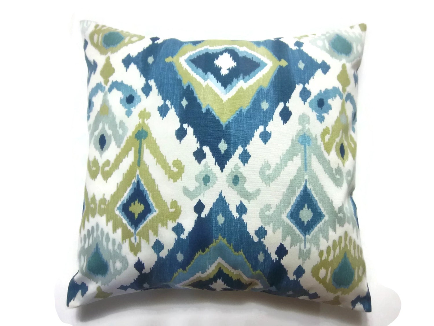 Decorative Pillow Cover Slate Blue Citrine Ivory Turquoise