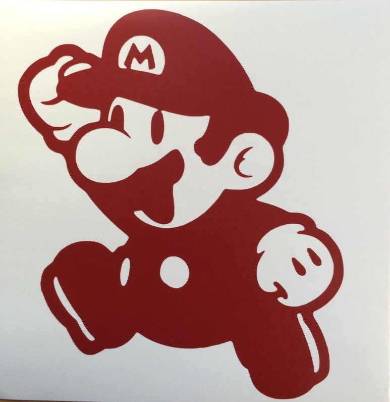 Mario Brothers Inspired Vinyl Sticker Decal Car Window Sticker