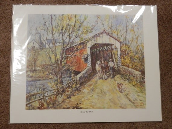 Items similar to Leslie Cope Artist Proof Double Signed Ohio Artist ...