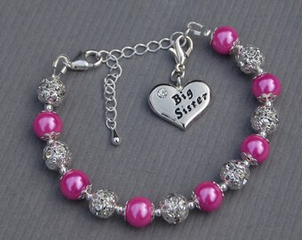 Big Sister Gift, Sister Bracelet, Big Sister Jewelry, Gift for Sister, Sister Gift Idea, Gift for Her, Under 25, Kids Gift