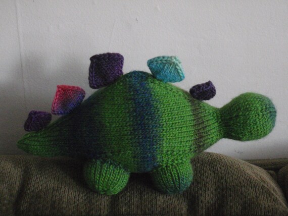 Knit Stuffed Dinosaur
