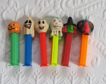 lot of 6 . Halloween PEZ Dispenser . lot of 6 PEZ Dispensers . PEZ . halloween pez