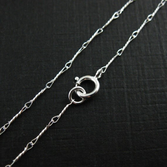 925 Sterling Silver Chain Necklace Fancy Twisted Link