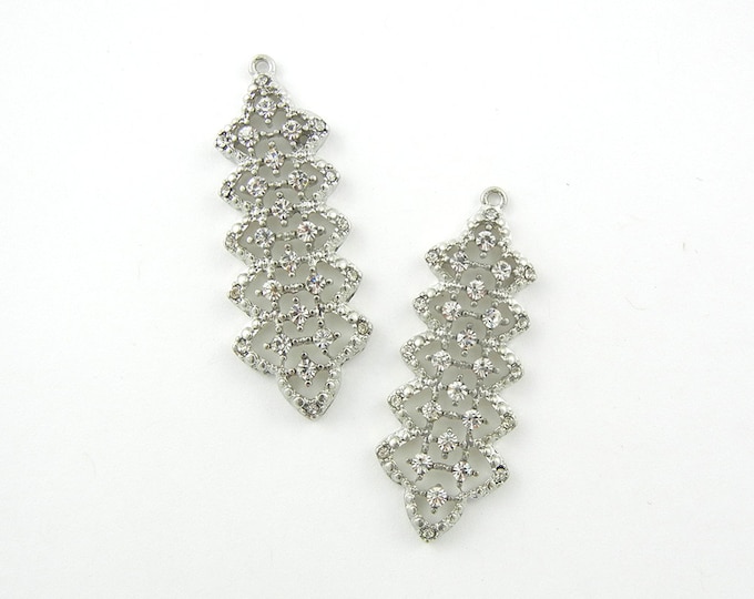 Pair of Rhinestone Drop Charms