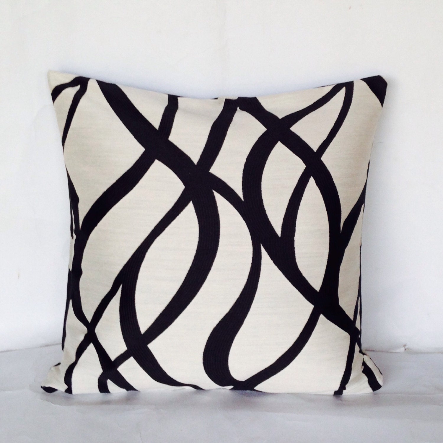 Womens Gift Idea Black Cream Throw Pillows by Snazzyliving on Etsy