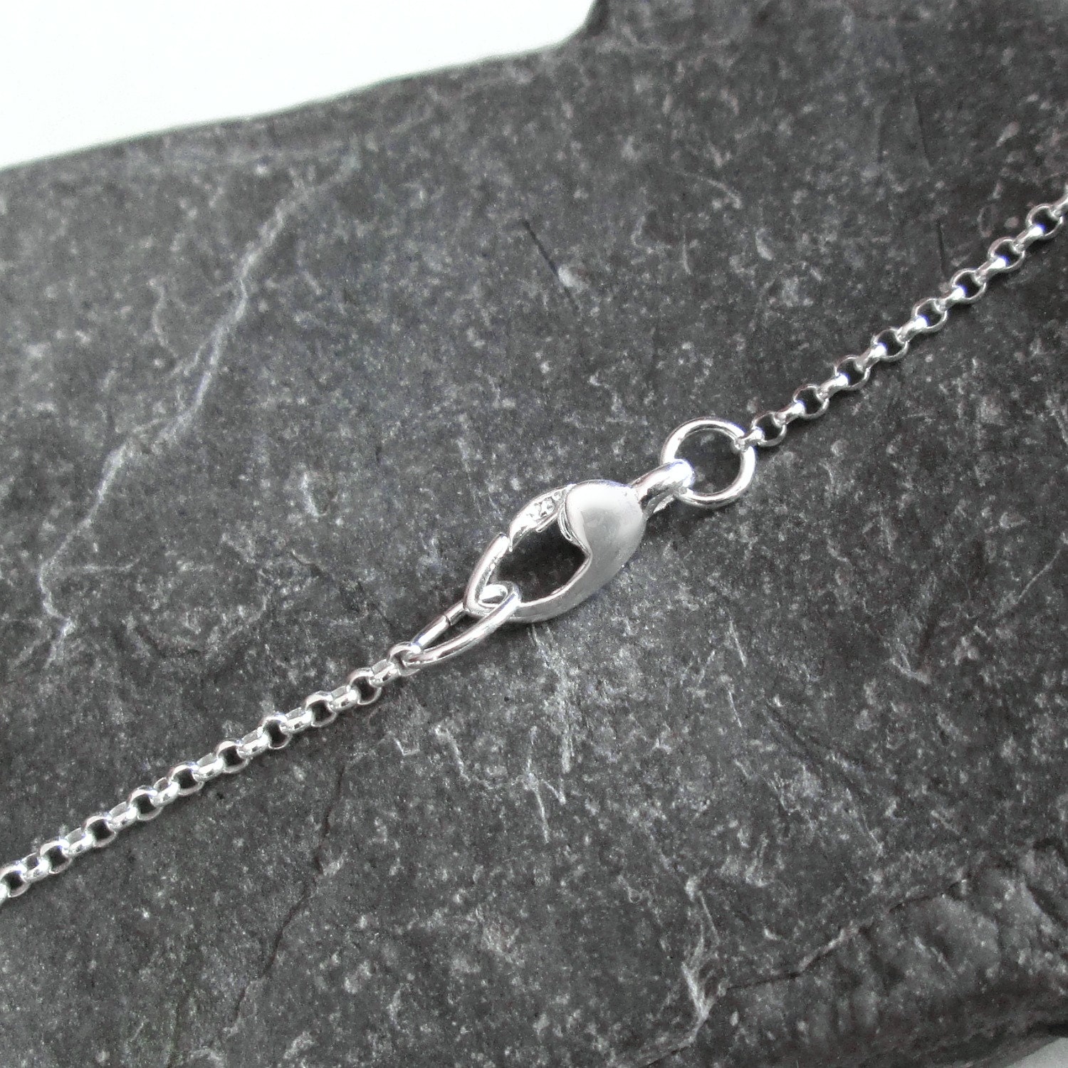 24 inch Sterling Silver Chain 60 cm Rolo Necklace Arthritis