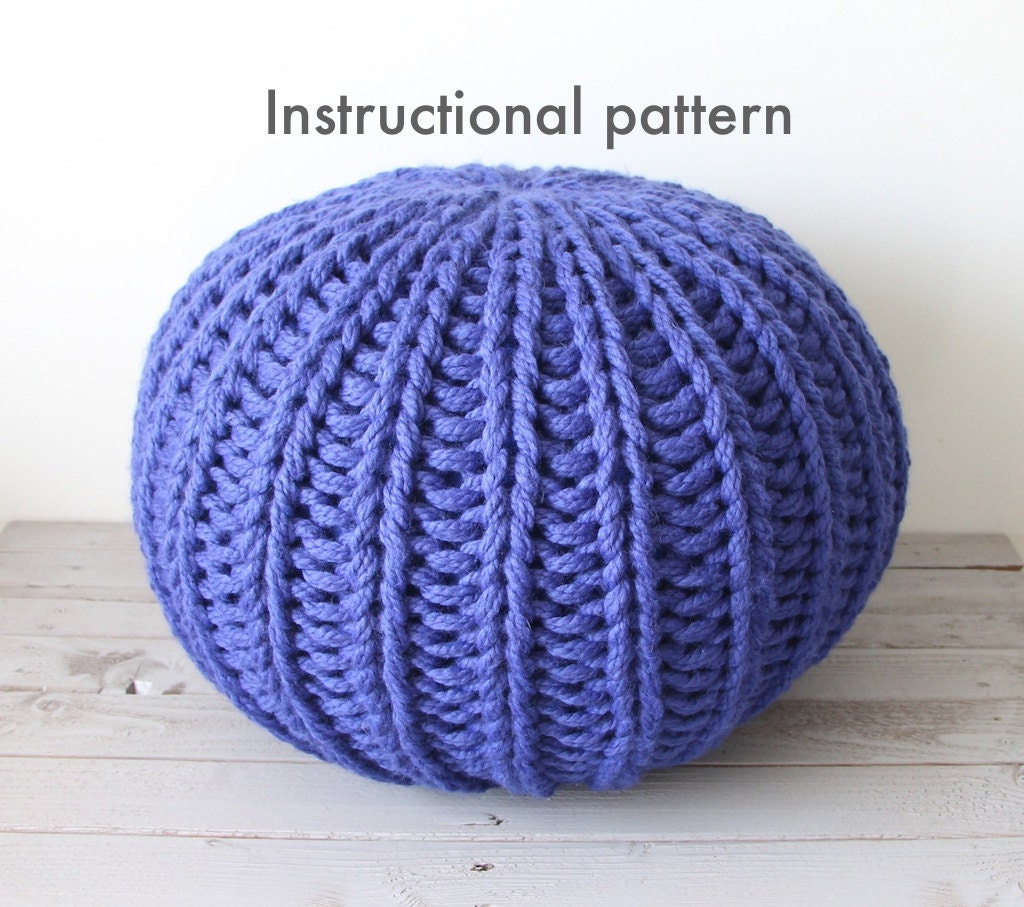 Chunky knit pouf pattern