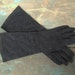 Vintage 1960s 100% Cotton Gloves Black Beaded Evening Formal Gloves Size 7 1/2 Crescendoe Gloves