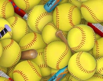Softball fabric from Elizabeth's Studio