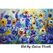 FLOWERS 36" ORIGINAL Large Oil Painting Unique texture Large Abstract SPRING Flowers Modern Artwork by Luiza Vizoli