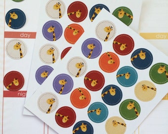 Planner Stickers 40 Giraffe Stickers Day Planner Stickers Perfect Fits The Erin Condren Planner Or Any Personal Planner