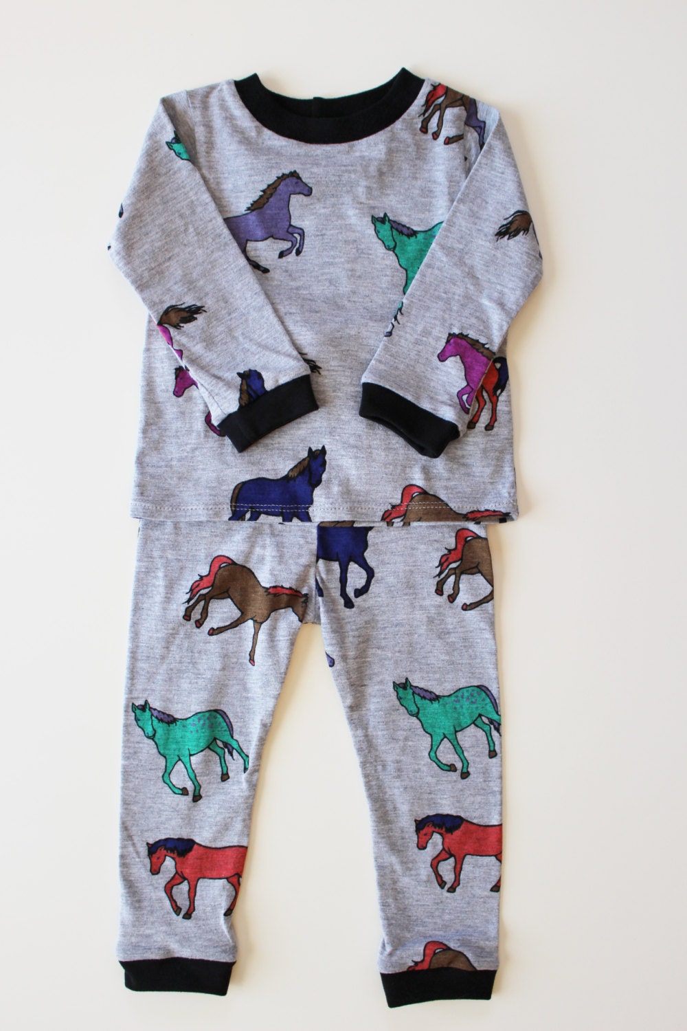 Size 1824 months Girl's Horse Pajama Set Ready to Ship