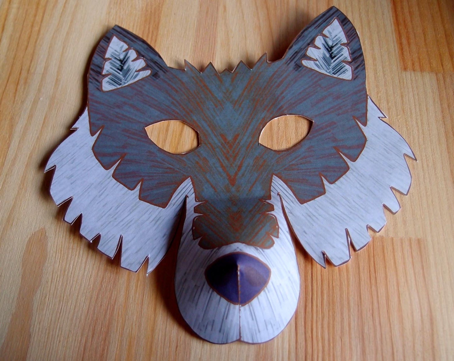 Wolf Mask Printable Craft Kit Kid s Craft Activity