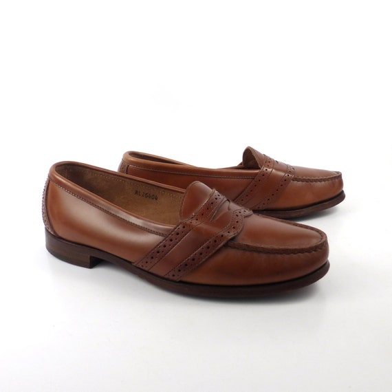 Polo Ralph Lauren Loafers Vintage 1980s Penny Brown leather