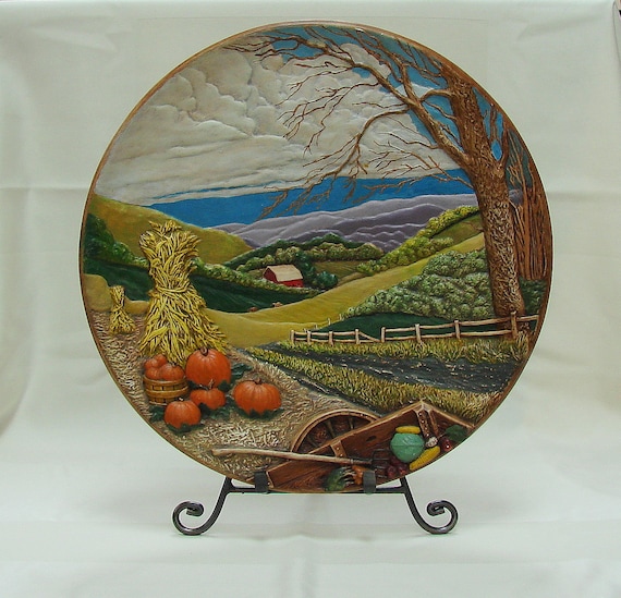 Items similar to Vintage 3D Sculptured Plaster Wall Art ...