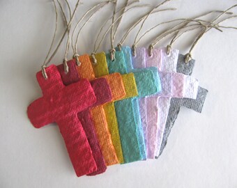 Plantable Seed Paper Christening Favors - Christian Wedding Favors - Christian Cross Baptism Favors