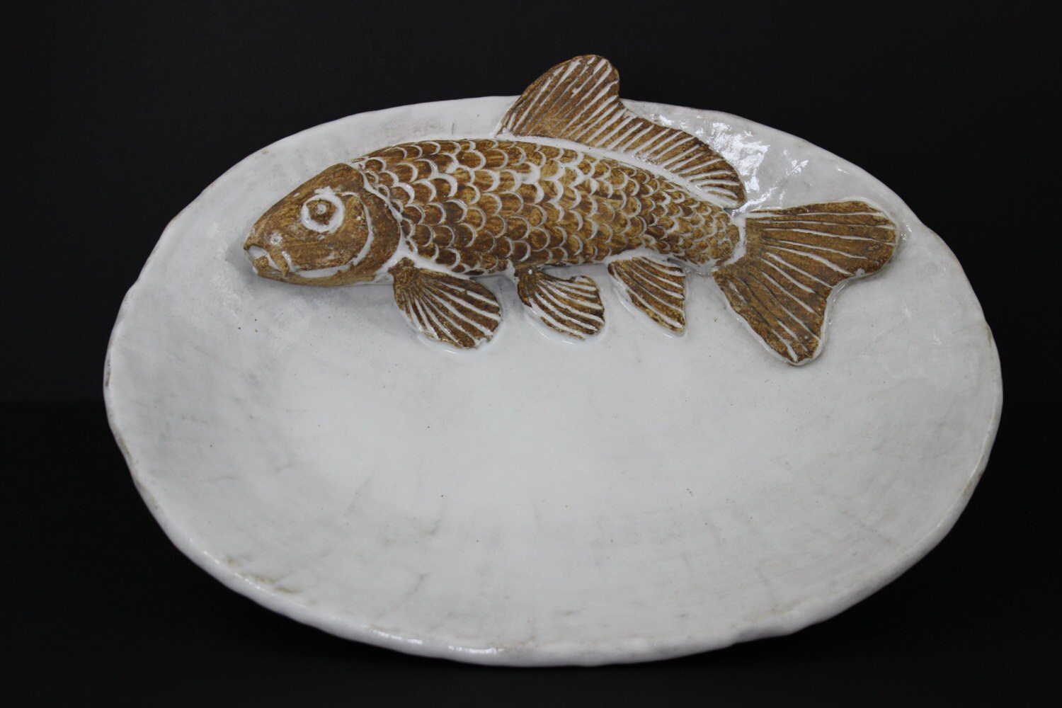 Ceramic Fish Platter by Shayne Greco beautiful Mediterranean