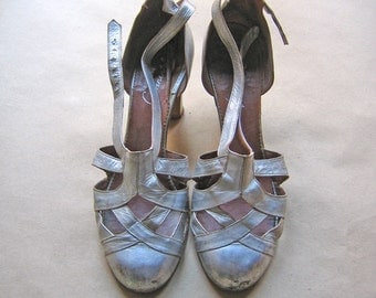 Vintage Silver Shoes 1920's-1930's