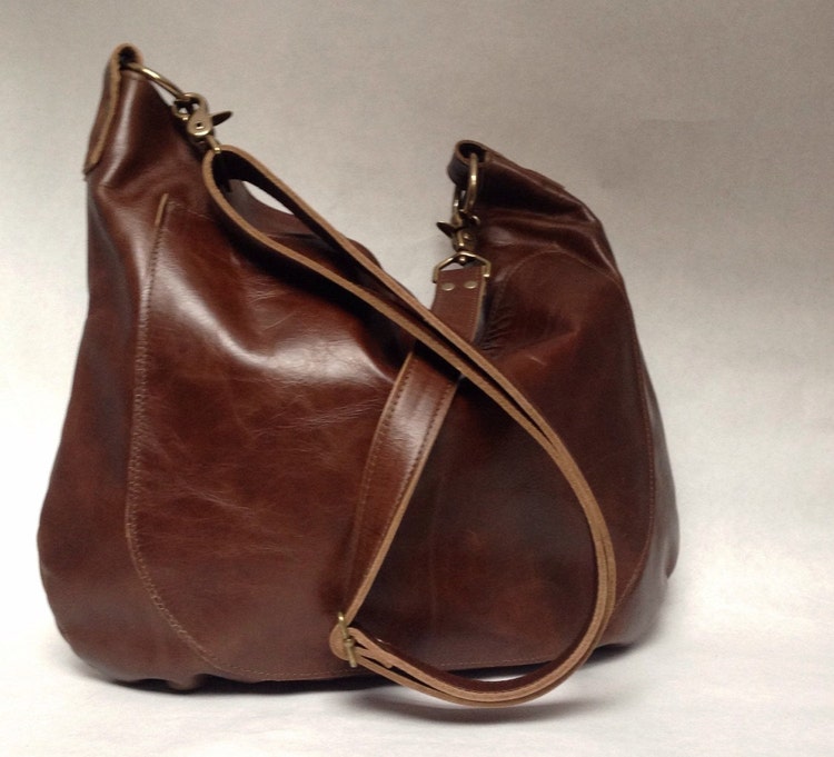 UMA Leather Bag Leather Hobo Bag Slouchy Leather by margeandrudy