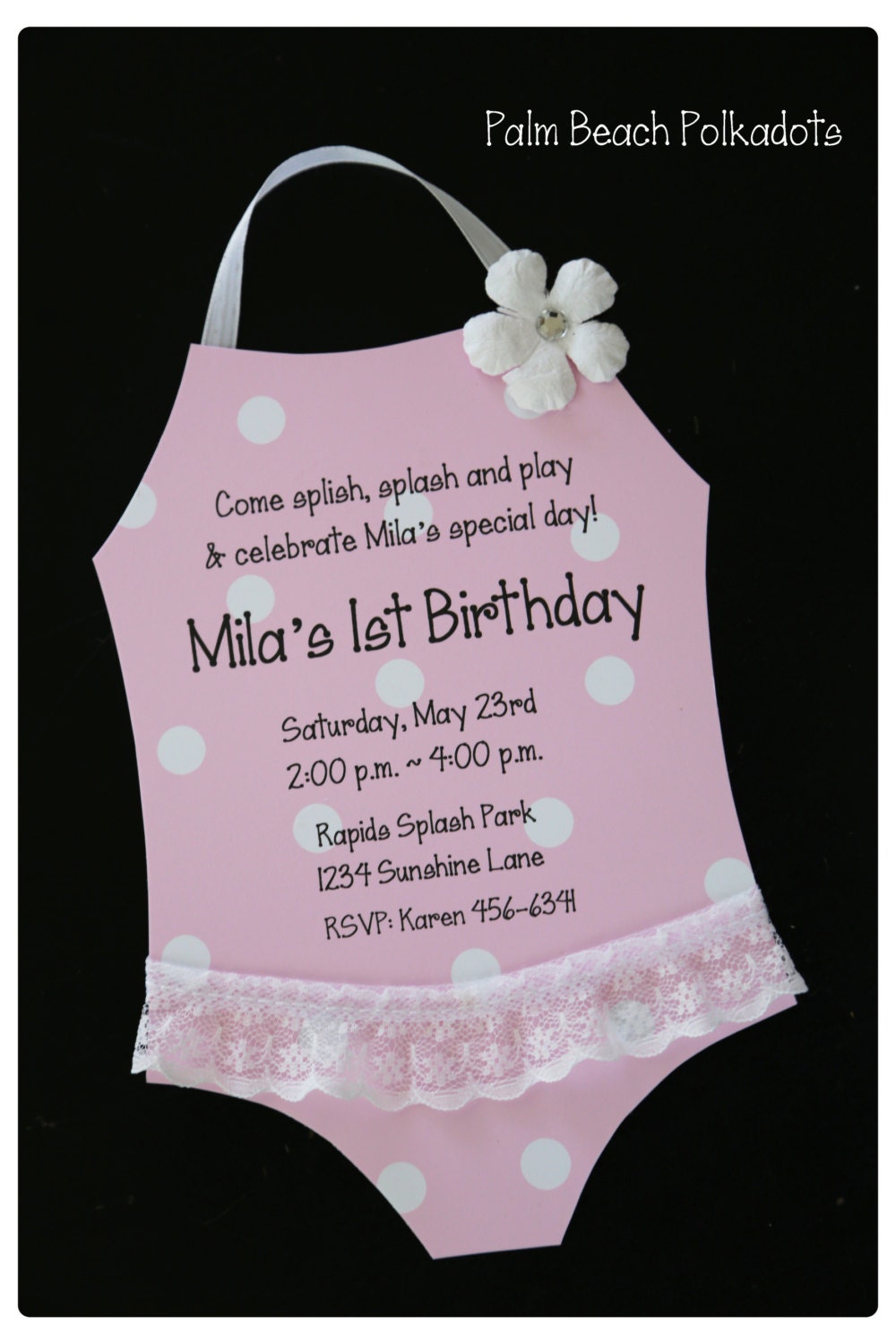 10 Swimsuit bathing suit birthday invitations for Pool Party