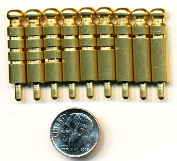 Cribbage board pegs pins solid brass round, ball top