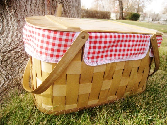 Little Red Riding Hood Vintage Wicker Picnic by SweetPeaPickers