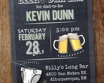 Beer and Diapers Diaper Party Invitation!
