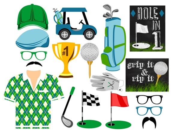 photo booth props themed golf by DigitalPhotoBooth photo props digital Golf Instant booth