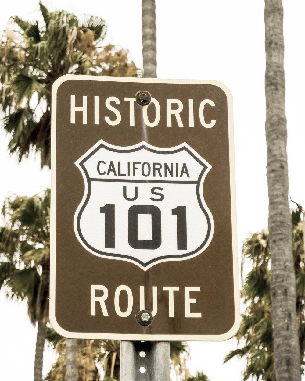 California Road Sign Route 101 Fine Art by RevesEtLumiere on Etsy