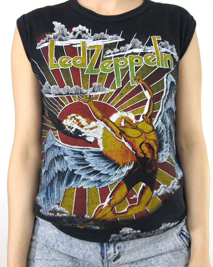 Vintage Led Zeppelin Tshirt 70 s Rock bande Tee par honeymoonmuse