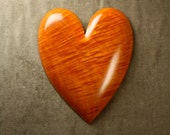 A Ooak 5th Wood Wedding Anniversary Wood Heart Gift Wood Carvings, A Unique Orange wall decor Birthday Present by Gary Burns the treewiz