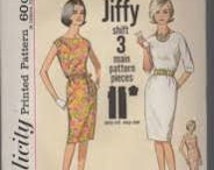 1960's Jiffy Shift Dress pattern by Simplicity
