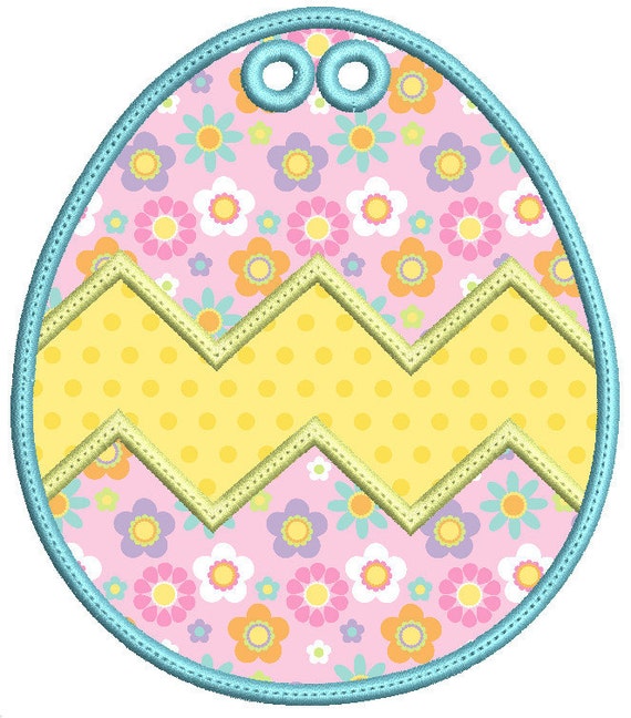 Easter bunting machine embroidery design egg shape made in