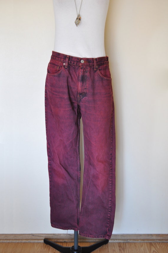 red levi jeans men