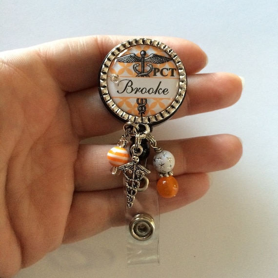 Personalized PCT CMA cna ID Badge Reel Personalized name/