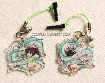 Reversible spirited away charm - Chihiro and Haku