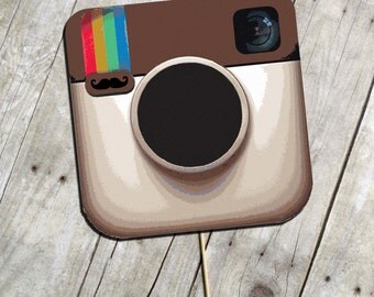 DIY Photo Booth Printable Prop - Instagram Sign with a Mustache