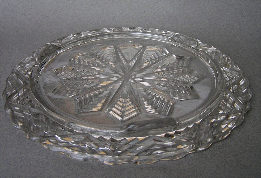 Vintage Glass Cake Plate 14