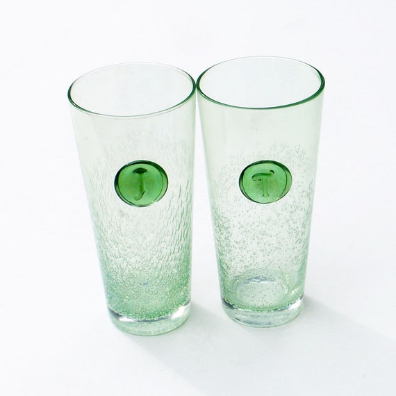 Vintage Green Glasses 80