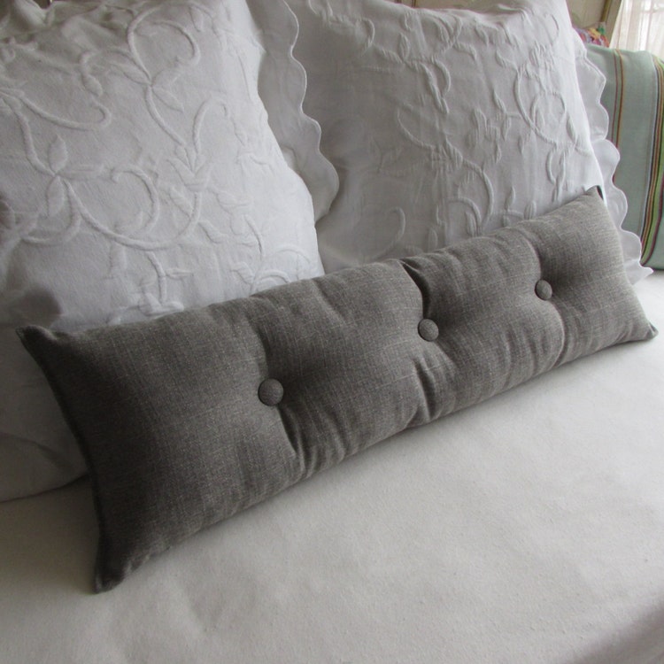 MEDINA GRAY 9x25 Bolster/lumbar pillow by theBolsterQueens on Etsy