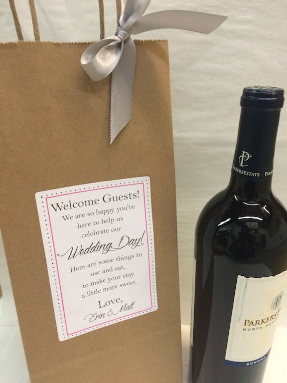 Wine Gift Bag Bottle Or Champagne Gift Bag Wedding Welcome Bag
