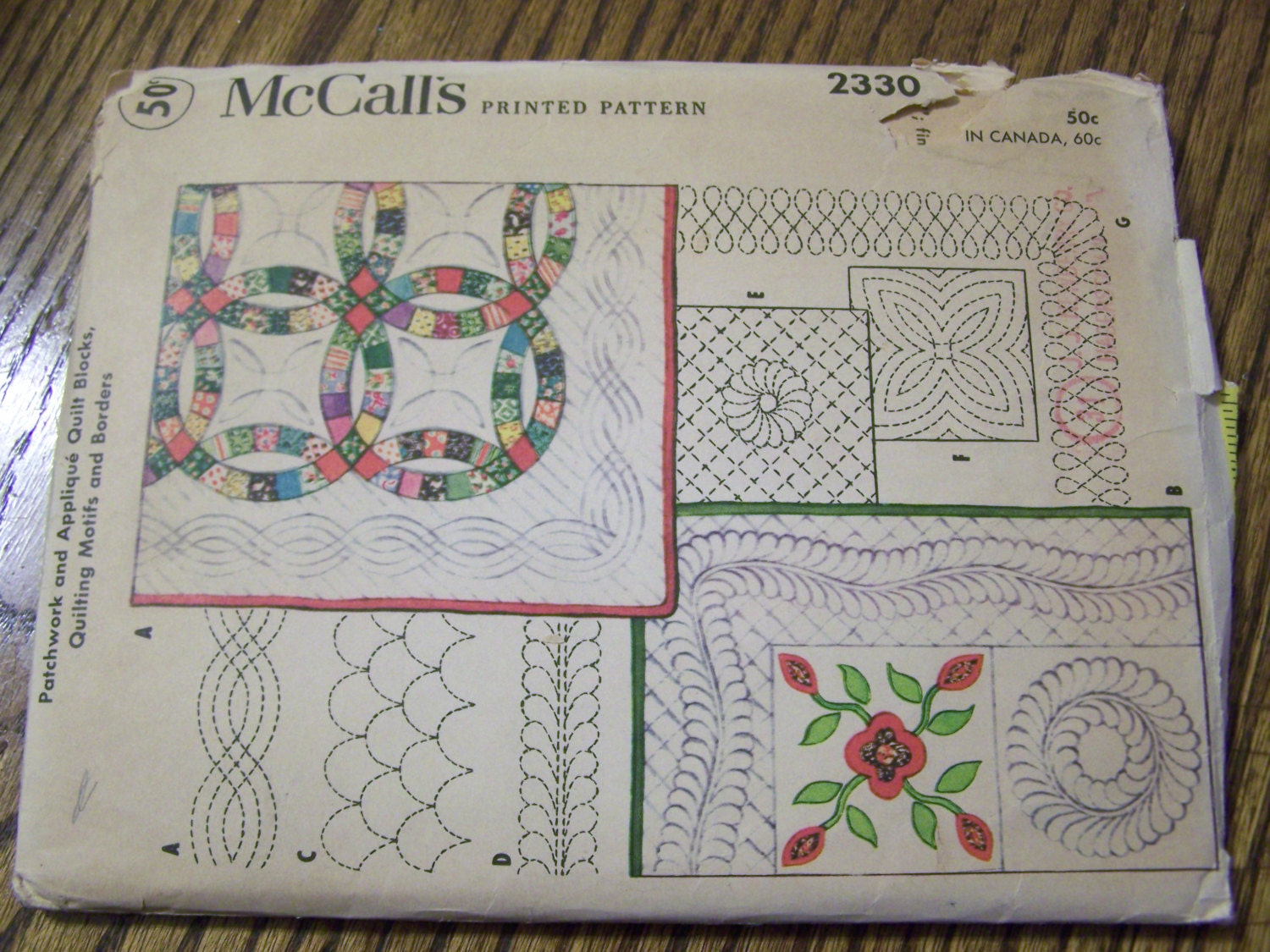 McCalls Pattern 2330 1940s Patchwork and applique by mattegold