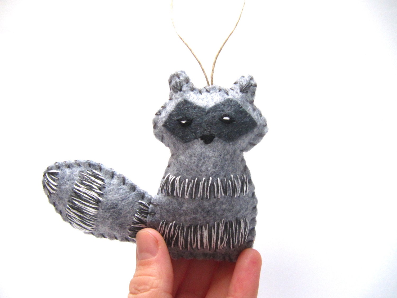 raccoon ornament raccoon christmas ornament wool felt raccoon ornament raccoon christmas ornament wool felt