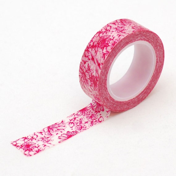 Sketch Flower Washi tape - Floral tape - deco tape - Spring decor- Love My Tapes