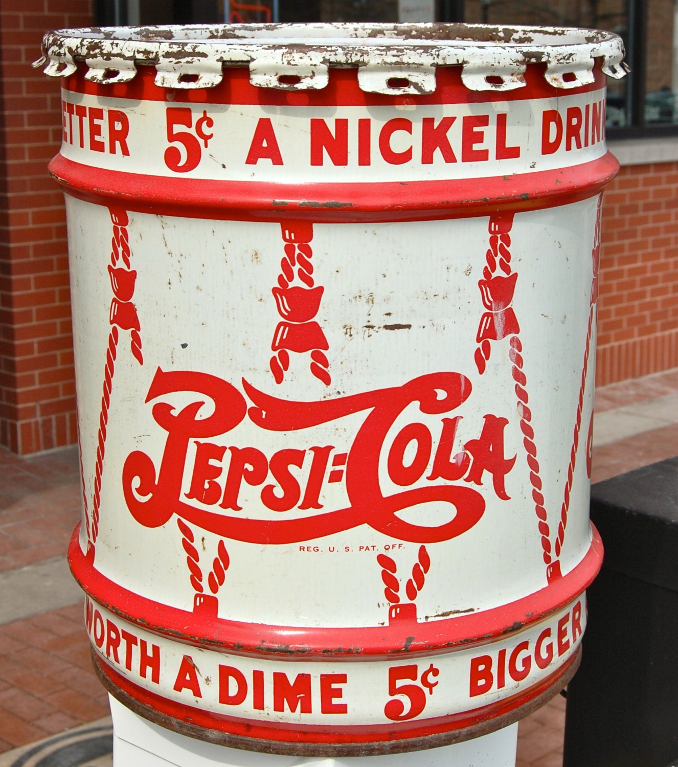 SOLD 1940 PepsiCola 5 gallon syrup can with lid. by hazelhome