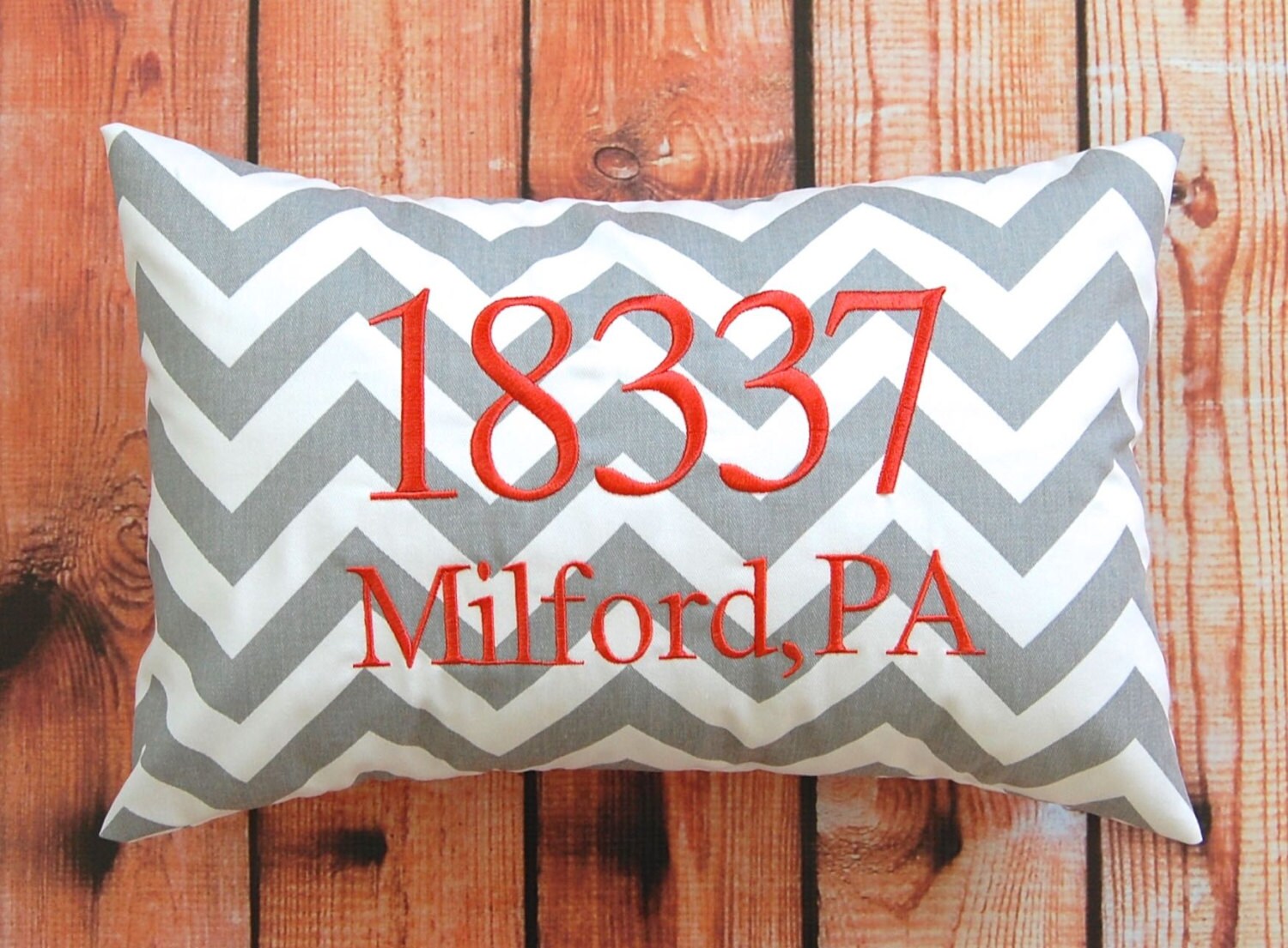 Zip Code Pillow Cover Hostess Gift Throw Pillow Cover