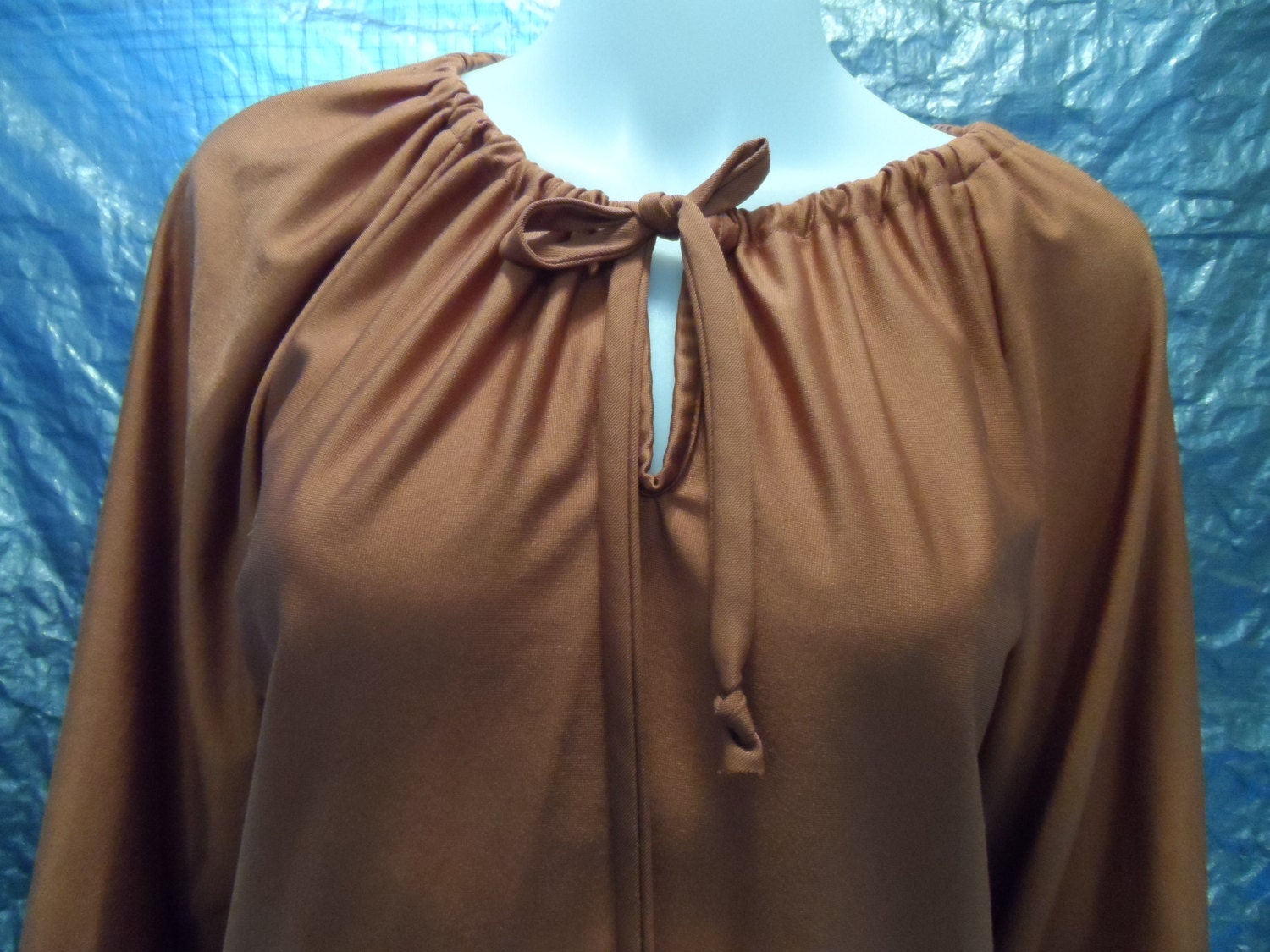 caramel blouse