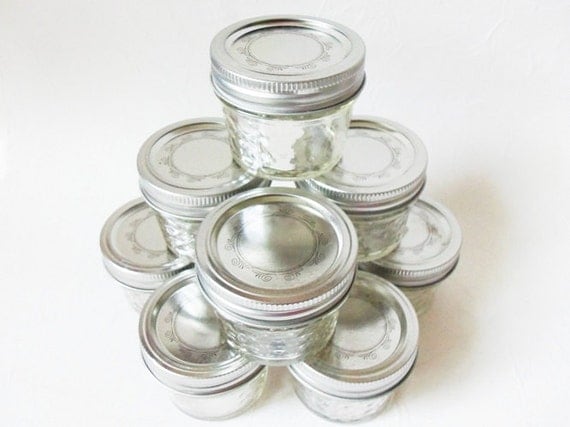 9 Kerr Quilted Crystal Jelly Canning Jars 4 oz